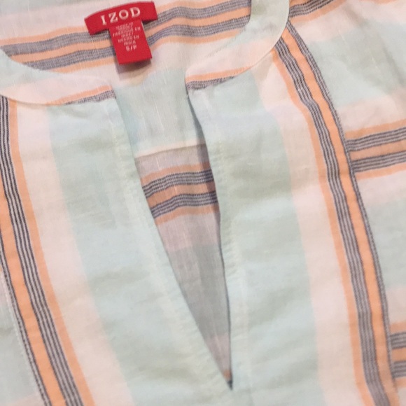 IZOD tunic striped linen cotton size S - Picture 5 of 7